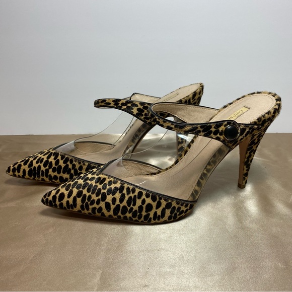 Louise Et Cie Lo-Joykiss 3 Speckled Cow Hair  Leopard Clear Piccola Size 9.5 - Picture 2 of 16